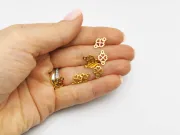 Link trifoi auriu 12x7mm