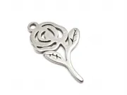 Charm otel inoxidabil trandafir 16x9x1mm