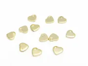 Charm otel inoxidabil auriu inima 6x5mm