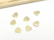 Charm otel inoxidabil auriu inima 6x5mm