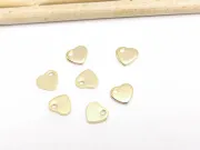 Charm otel inoxidabil auriu inima 6x5mm