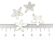Charm otel inoxidabil floare 16x14x1mm
