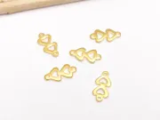 Link otel inoxidabil auriu inimi 12x6x1mm