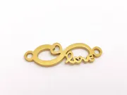 Link otel inoxidabil auriu infinit 20x7mm