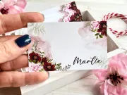 Cartonas martisor flori bordo 8.6x5.3cm (50buc)