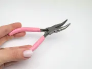 Cleste bijuterii de strans cu varf curbat maner roz