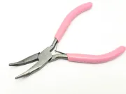 Cleste bijuterii de strans cu varf curbat maner roz