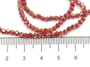 Margele cristal biconic 2x3mm bordo AB (sirag)