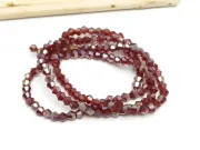 Margele cristal biconic 2x3mm burgundy AB (sirag)