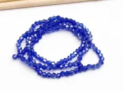 Margele cristal biconic 2x3mm blue AB (sirag)