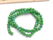 Margele cristal biconic 4mm verde opac heliotrop (sirag)