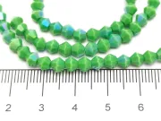 Margele cristal biconic 4mm verde opac heliotrop (sirag)