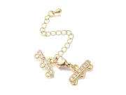 Inchizatoare cubic zirconia multisir auriu deschis (1buc)