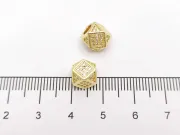 Distantier cubic zirconia 7x7mm auriu (1buc)