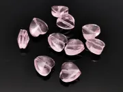 Cristal inima 10x10mm roz (1buc)