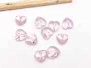 Cristal inima 10x10mm roz (1buc)
