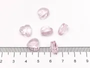 Cristal inima 10x10mm roz (1buc)