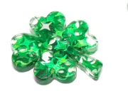 Pandantiv rasina trifoi 23x22x2.5mm verde