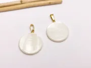 Pandantiv sidef rotund plat 19mm
