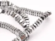 Sirag hematit rondele patrate 2x2x1mm argintiu