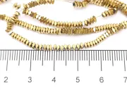 Sirag hematit rondele patrate 2x2x1mm auriu