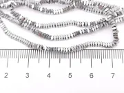 Sirag hematit rondele patrate 2x2x1mm argintiu
