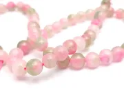Sirag jad sfere 6mm roz verde