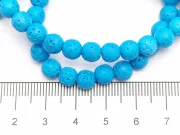 Margele Lava sfere 6mm turcoaz albastrui (sirag)