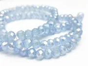 Margele cristal rondel fatetat 4x3mm sapphire opal AB (sirag)