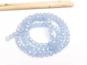 Margele cristal rondel fatetat 4x3mm sapphire opal AB (sirag)