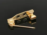 Baza brosa otel inoxidabil 304 placat cu aur 18K marime 16.5x4mm (1buc)