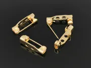 Baza brosa otel inoxidabil 304 placat cu aur 18K marime 16.5x4mm (1buc)