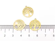 Charm otel inoxidabil 304 copacul vietii 15.5x14x1mm