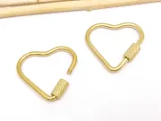 Inchizatoare otel inoxidabil 304 auriu placat IP inima 24.5x22x4mm