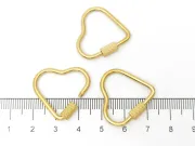 Inchizatoare otel inoxidabil 304 auriu placat IP inima 24.5x22x4mm