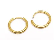Tortite cercei otel inoxidabil 304 auriu placat IP 16x15x2mm