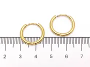 Tortite cercei otel inoxidabil 304 auriu placat IP 16x15x2mm