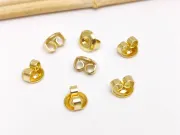 Opritor cercei otel inoxidabil 304 auriu 6.5x6x3.5mm (2buc)