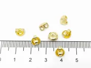 Opritor cercei otel inoxidabil 304 auriu 6.5x6x3.5mm (2buc)