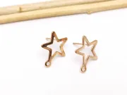 Tortite cercei otel inoxidabil 201 rose gold 15x13mm (2buc)