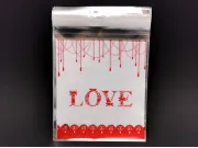 Pungi celofan autoadezive 13x10cm love (10buc)