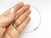 Baza bratara din sarma siliconata 7.2cm argintiu