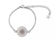 Baza bratara otel inoxidabil 304 cu prelungitor interior cabochon 16mm, lungime 14.5cm