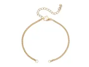 Baza bratara otel inoxidabil 304 auriu pentru link cu prelungitor, lungime 17cm