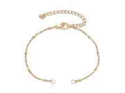 Baza bratara otel inoxidabil 304 auriu pentru link cu prelungitor, lungime 17.5cm