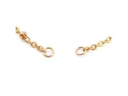 Baza bratara otel inoxidabil 304 auriu pentru link cu prelungitor, lungime 16.5cm