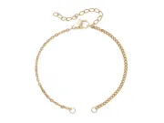 Baza bratara otel inoxidabil 304 auriu pentru link cu prelungitor, lungime 17cm