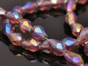 Margele cristal picatura 6x4mm ametist AB (sirag)