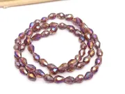 Margele cristal picatura 6x4mm ametist AB (sirag)