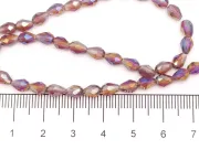 Margele cristal picatura 6x4mm ametist AB (sirag)